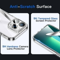 [u 1] Slučaj za iPhone Pro, sa zaštitnikom zaslona i zaštitniku sočiva fotoaparata, kompletan fotoaparat