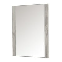 Noe italijansko moderno ogledalo, drveni okvir, sjajni, svijetli sivi - Saltoro Sherpi