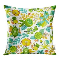 Plava prekrasna od svježe zelene lišće i voće svijetle organske šarene bobice Bio jastuk jastučni jastuk