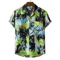 Fragarn muške havajske majice kratki rukav casual gumb dolje cvjetne košulje na plaži sa džepom