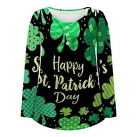 Scyoekwg Holiday For Women St. Patrick's Dnevna majica Crewneck Trendy Spring Casual Ladweight The The