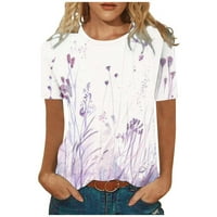 Ženska kratka rukava Okrugli vrat tiskani od labavih majica za bluza s bluzom proljeće ušteda