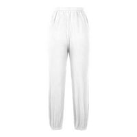 Rollbacks casual pantalone za žene Ženske džepove Kanta za vuču Tinejdžeri Jesen modni odjeća Elastična