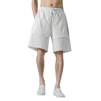 Muške posteljine čvrste kratke hlače Muški sportski labavi tanak odlomak Ležerne prilike pamučne posteljine