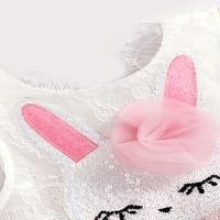 Inevenn Toddler Baby Girl Easter Outfits Bunny Tutu Haljina čipke Princess Haljine Summer A-line haljina