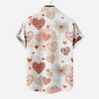 Zermoge Bluzes Majice za muškarce na čišćenju Prodaja Men Ležerne tipke Valentinovo Ispis sa džepom