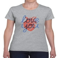 Realno srce voli te majicu žena -image by shutterstock, ženska 5x-velika