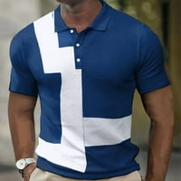 Muške košulje s kratkim rukavima Golf Majica Solid Color Contrast na otvorenom Ležerne prilike modni