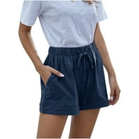 Xinqinghao kratke hlače za žene Trendi ljeti udobne hlače plus veličine kratke hlače labave elastične