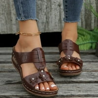 Aaiymet Wedge sandale za žene vanjske trgovine Ženske sandale i papuče Ljeto Novo Vintage Slobodnoj