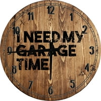 Satovi sa drvenim zidom za muškarce Treba mi moj garažni vremenski mehaničar i introvertni okrugli malu