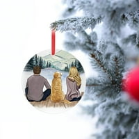 Cleance u iznosu od $ deallov Iron Art personalizirana djevojka i psi Božićni privjesak Božićni dekor