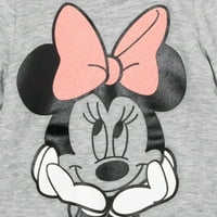 Disney Minnie Mouse Toddler Girls Fleece Pulover Hoodie Grey 4T