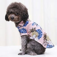 Pas Havajska majica, ljetni duksevi majica za kućne ljubimce, hladna, prozračna odjeća za pse, kokosovo drvo štampu XS-5XL, dječačka djevojka