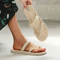 Ženske papuče ravne papuče za tankong Espadrilles Flip flops papuče na plaži modni papuče ravne donje
