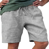 Groanlook muškarci Ležerne prilike na plaži Ležerne prilike za plažu Baggy s džepovima Mini pantalone vježbaju elastične ljetne hlače