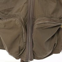 Reverzibilna teška industrija Zipper Srednja dužina Multi Pocket Tool Sigting suknja Skirt Tube Top suknja Khaki XL