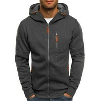 Jakne za muškarce pune zip up hoodie klirens odjeća ugodno sportsko fitnes džemper s kapuljačom s kapuljačom dugih rukava