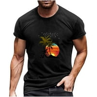Cotonie Muns majica Casual okrugli vrat Ljetni vrhovi palmi za ispis kratkih rukava rukavi mišićni teretana