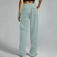 Ženske casual pantalone Žene Ležerne prilike u boji labavi džepovi Elastični pojas struk hlače duge