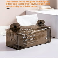 Thintont tkiva pokriva prozirna vidljiva vodootporna dugmeta za salvetu BO ukras uredski stol papirnati nosač ručnika dispenser sive