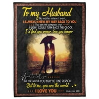 HeartFelt poruka pokrivač baca za muža - savršena Dan zaljubljenih, rođendan i godišnjica poklona za