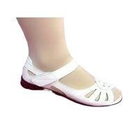 Oucaili dame ravne sandale prozračne cipele otvorene nožne prste pješačke sandale za starije ljetne