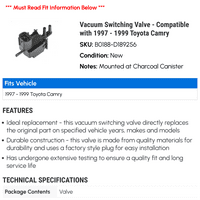 Vakuumski preklopni ventil - kompatibilan sa - Toyota Camry 1998