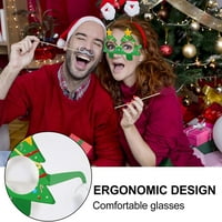 Božićne kostime Naočale Papir Xmas Party Eiglesles Dečiji ukrasi za naočare zabave Zabavni okviri za