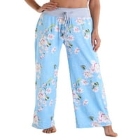 Pajama pantalone za spavanje Žene casual labavih ležaljki Lounge hlače meka domaća odjeća PJ dna s džepovima