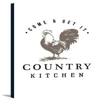 Country kuhinja - pijetao na bijelom - umjetničko djelo u vezi sa fenjerom
