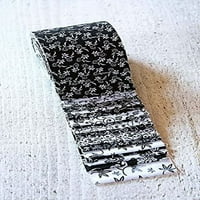 Crno-bijela Jelly Roll pamučna tkanina
