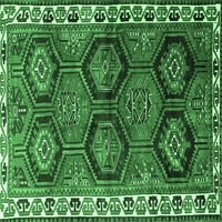 Ahgly Company Zatvoreni pravokutnik Perzijski Emerald Green Tradicionalni predio, 7 '9 '