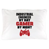 Cafepress - Industrijski inženjer po danu Gamer po noći jastuk C - jastučni jastuk standardne veličine,
