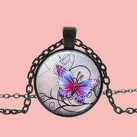 Ausyst Nacklace za žene slatko leptir ogrlica akrilna boja Clanicle lanac ogrlica nakit za žene u prodaji