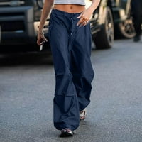 Wotryit ženske pantalone Žene Ležerne prilike sa čvrstim pantalonama Dugi kombinezoni hlače Široke pantalone