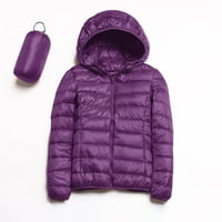Ženska zimska kratka paketna jakna pune boje topli parkas dugih rukava Visoki vrat zip up stilski prekriveni