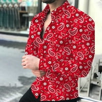 Ljetna bluza za muškarce uredska bluza Proljeće Jesen Ispis Cardigan bluza s dugim rukavima mišićna