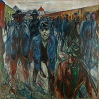 Radnici na putu kućni poster Ispis Edvarda Munch-a