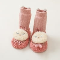 Eczipvz Toddler Cipele Zimske djece Dječaci i djevojke Duga cijev čarapa cipela ravna dna klizala plišana toplo i cipele