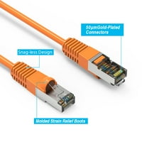 1ft CAT5E zaštićena Ethernet mrežom za podizanje kabela Gigabit LAN mrežni kabel RJ kabel velike brzine, narandžasti
