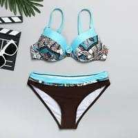Kupaći kostimi Yubnlvae za žensku podstavljenom push-up grudnjaku Bikini set kupaći kostim kupaći kostim