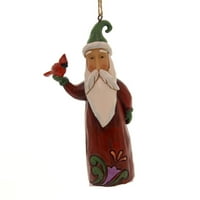 Jim Shore Santa sa kardinalnim poliresinskim božićnim ukrasom folklora 4058772
