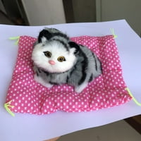 Simulacija Slatka mačja mačića zvučna plišana igračka za lutke sa mat za spavanje