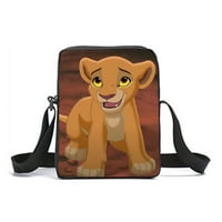 Torba za knjige Lion King Modni dizajn Žiglički ranac za crtane crtane sa križnom torbom i olovkom za