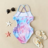 Toddler Ljeto djevojke bez rukava Šarene kravate svinje za odmor kupaći kostimi kupaći kostim bikini