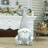 Guvpev plišane igračke plišane gnome lutke ukras bez likovnih lutka patuljasta ukras lutka savršeni božićni ukrasi za obitelji - siva