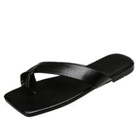 DMQupv ravne sandale za žene Dressy Solid Veličina usta ženske boje sandale velike ženske sandale platforme