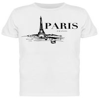Pariz Eiffel Sketch Francuska Majica Muškarci -Mage by Shutterstock, Muškarci XX-Large