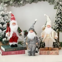 Božićne luminozne santa claus figurice Stojeći božićni figuric Dekor za Xmas Holiday party kućni ukras,
